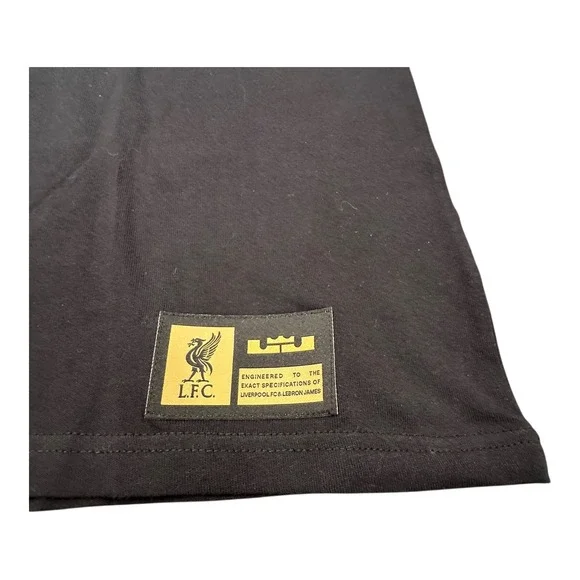 Nike LeBron James X Liverpool FC Max90 Soccer Graphic T Shirt Black Mens XL - Picture 3 of 14